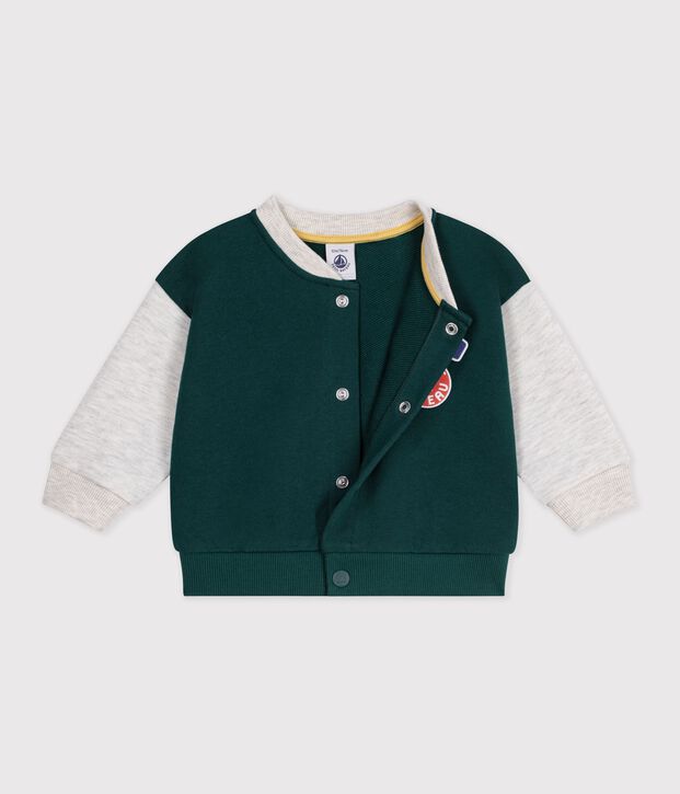 Two-tone cotton baby teddy green/beige