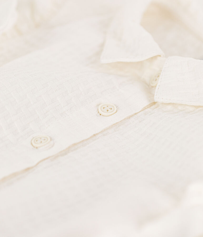 Girls' Sleeveless Seersucker Dress white