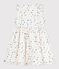 Children's sleeveless floral print cotton dress MARSHMALLOW white/MULTICO white
