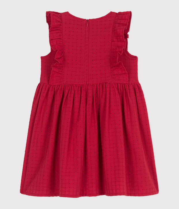 Children's sleeveless cotton dress red