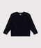 Children's unisex cotton Aran jumper SMOKING blue