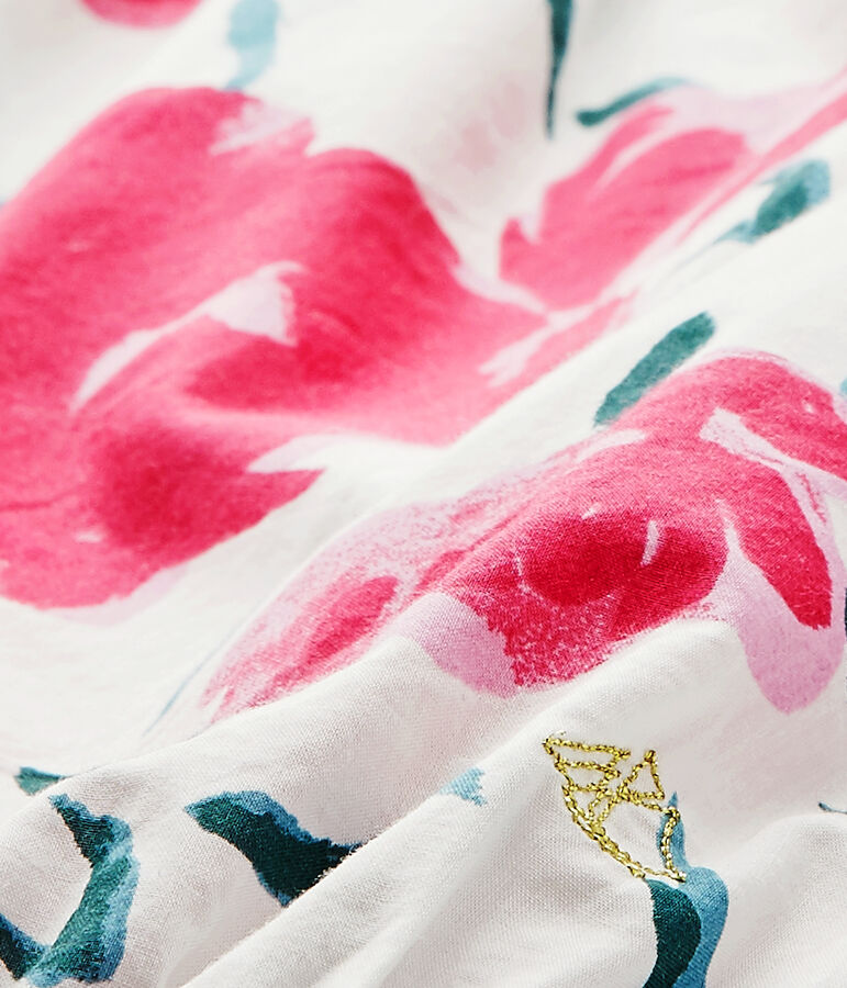 Baby girl's romper with straps white/multicolor