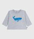 Babies' long-sleeved T-shirt with a whale design