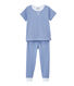 Boy's short-sleeved double knit pyjamas