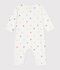 Babies' heart print footless cotton pyjama suit white/multicolor