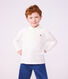 Children's plain long-sleeved cotton polo shirt