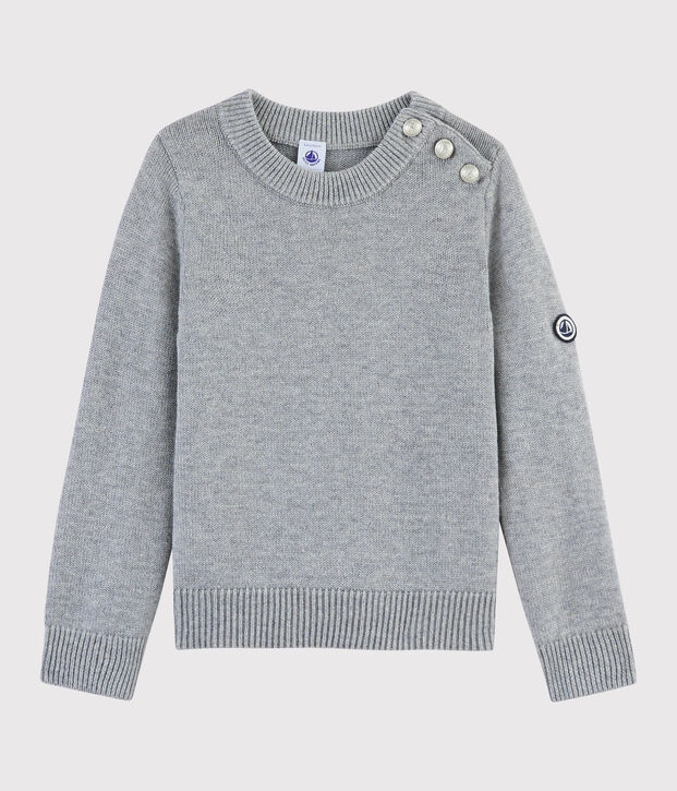 Children's Wool and Cotton Pullover grey