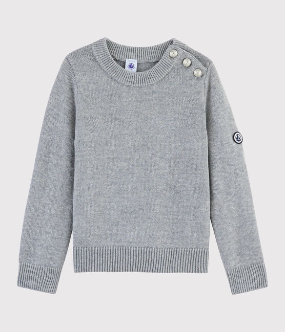 Children's Wool and Cotton Pullover SUBWAY CHINE grey
