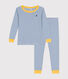 Children's stripy fitted cotton pyjamas
