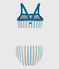 Girls' Stripy One-Piece Swimsuit MIMI /AVALANCHE