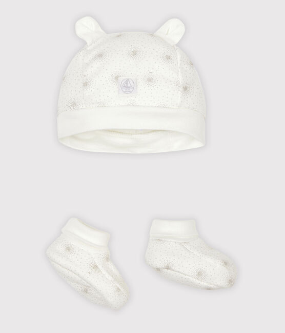 Baby Bonnet and Bootees Set in Tube Knit variante 1