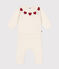 Babies' two-piece knitted outfit MARSHMALLOW red/CORRIDA white