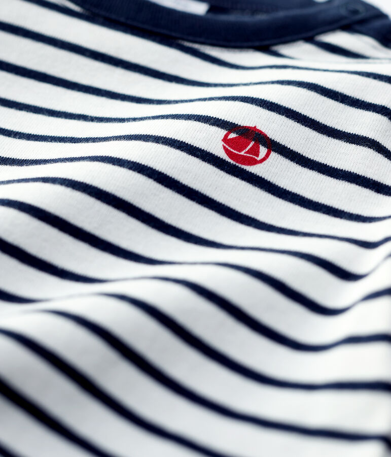 Babies' Cotton T-Shirt white/blue