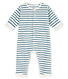 Babies' Unisex Long Striped Jumpsuit in Extra Warm Brushed Terry