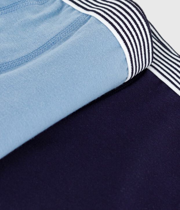 Pack of plain cotton and elastane boxers for children multicolor