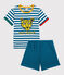 Boys' Cotton Short Pyjamas MALLARD /MARSHMALLOW