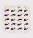 Whale print cotton and terry baby wipes