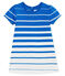 Baby girls' striped dress RIYADH blue/MARSHMALLOW CN white