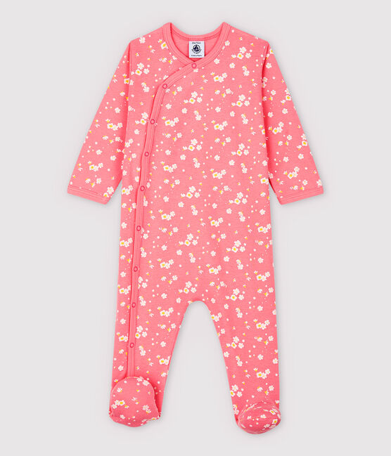 Baby Girls' Cherry Blossom Cotton Sleepsuit GRETEL pink/MULTICO white