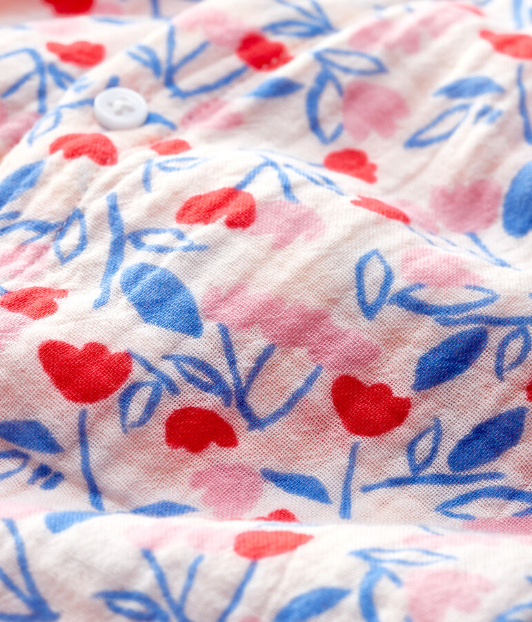 Baby Girls' Floral Organic Cotton Easy-Care Jumpsuit pink/multicolor