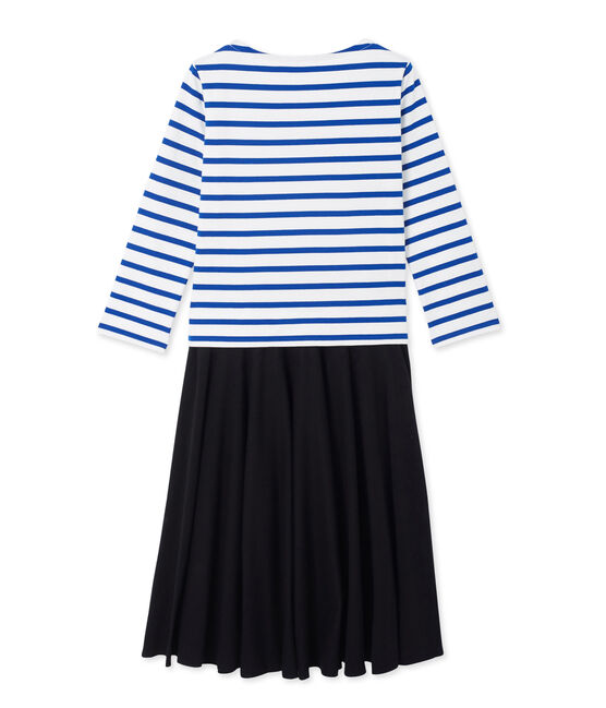 Robe femme trompe l'œil LAIT white/SURF blue