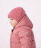 Babies' puffer jacket in plain polyester pink