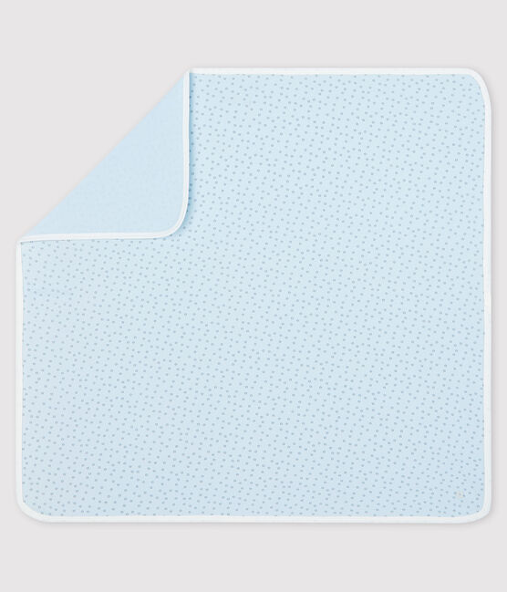 Babies' Ribbed Maternity Blanket FRAICHEUR blue/CONCRETE grey