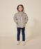 Children's unisex puffer jacket Ecru/blue