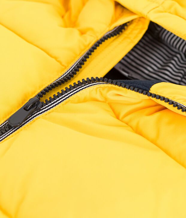 Children's plain puffer jacket yellow