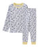 Boys' Ribbed Pyjamas BELUGA grey/MULTICO white