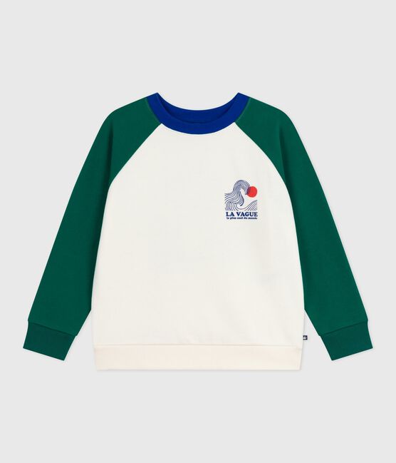 Children's printed cotton sweatshirt MILK /MULTICO