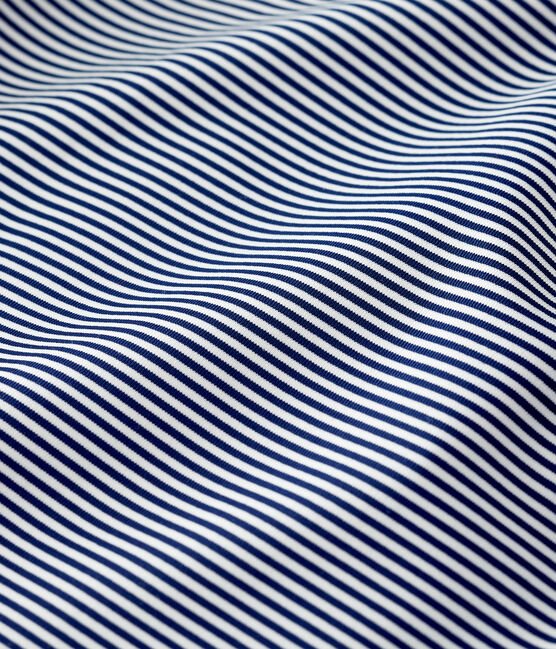 Babies' UV-Resistant Recycled T-Shirt MEDIEVAL blue/MARSHMALLOW white