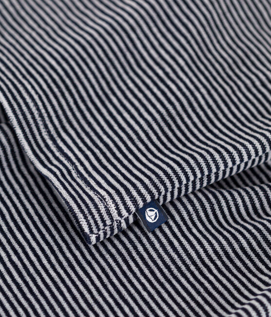 Babies' Stripy Velour Three-Piece SMOKING blue/MARSHMALLOW white
