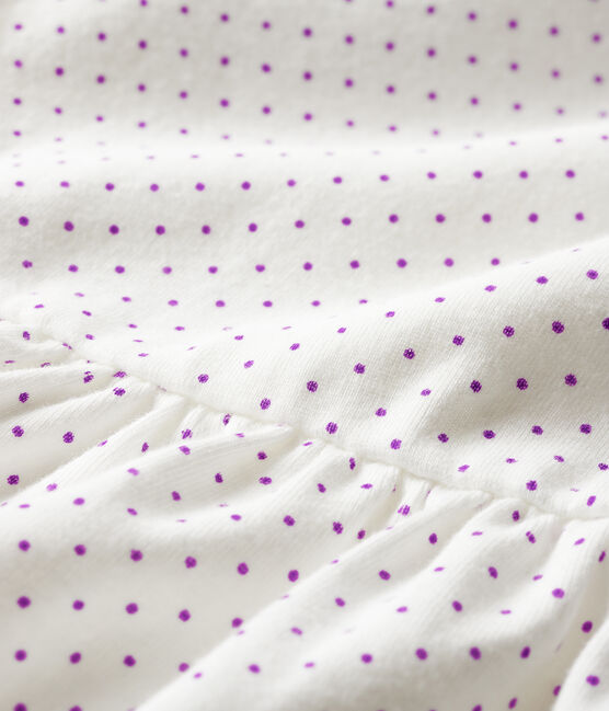 Baby Girls' Printed Dress/Bodysuit REAL purple/MARSHMALLOW white