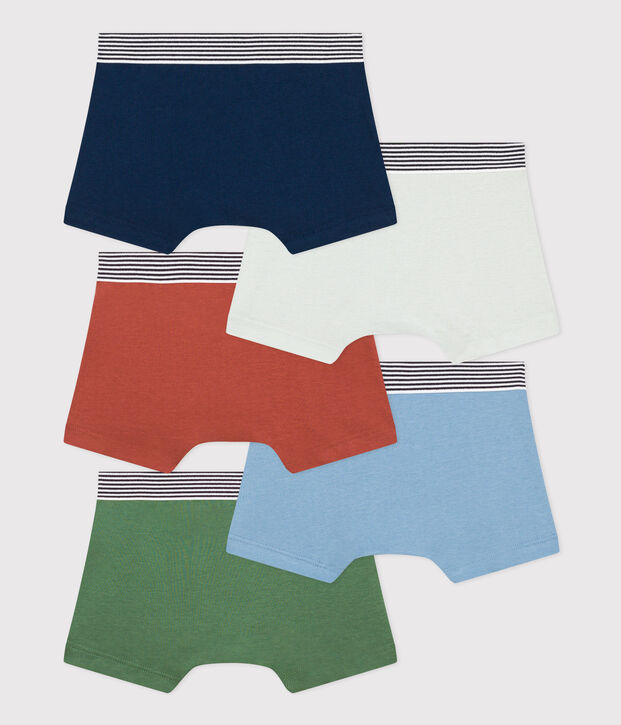 Boys' Cotton Boxer Shorts - 5-Pack multicolor