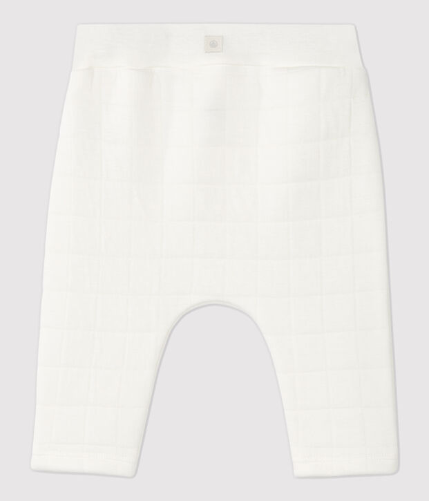 Babies' White Quilted Organic Cotton Trousers white