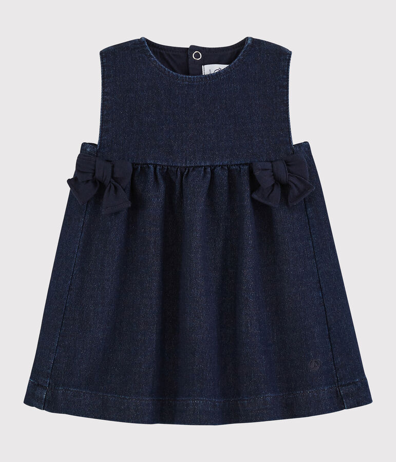 Baby Girls' Denim Fleece Dress blue