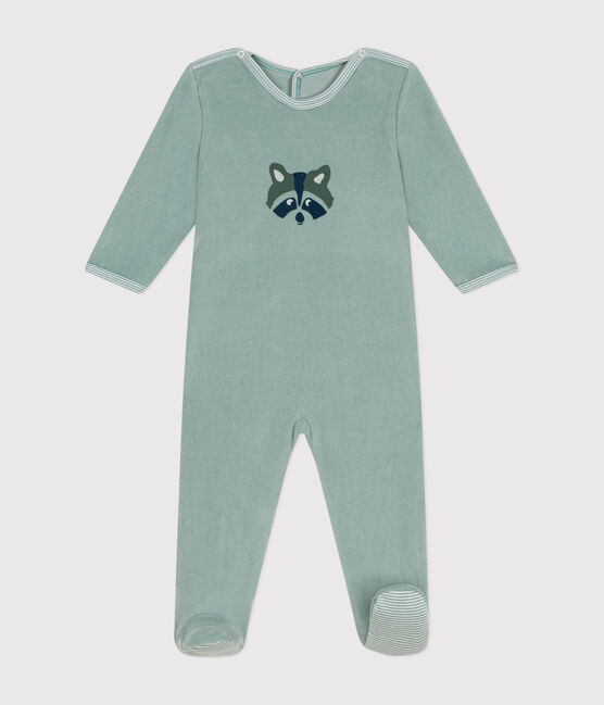 Babies' velour pyjamas PAUL green