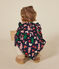Babies' long-sleeved flannel dress SMOKING blue/MULTICO white