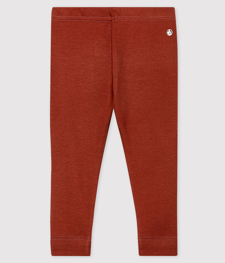 Babies' Cotton Leggings MADRAS orange
