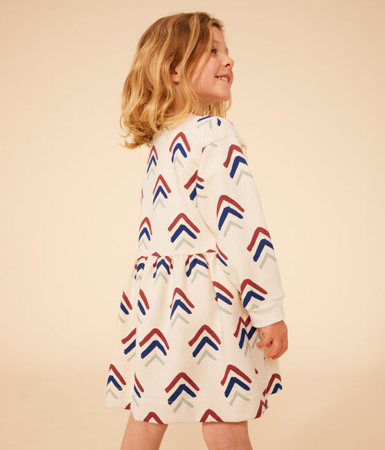 Girls' Printed Long-Sleeved Fleece Dress AVALANCHE+INCOGNITO /MULTICO