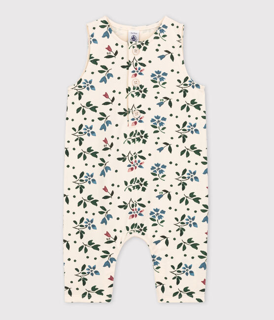Babies' Patterned Fleece Jumpsuit AVALANCHE white/MULTICO