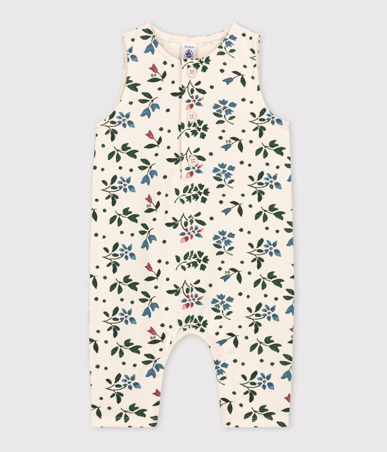Babies' Patterned Fleece Jumpsuit AVALANCHE white/MULTICO
