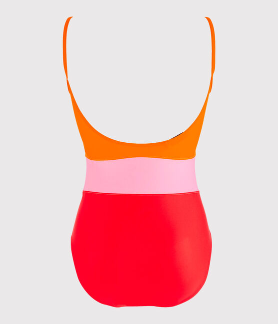 Women's Eco-Friendly Swimsuit PEPS red/MULTICO white