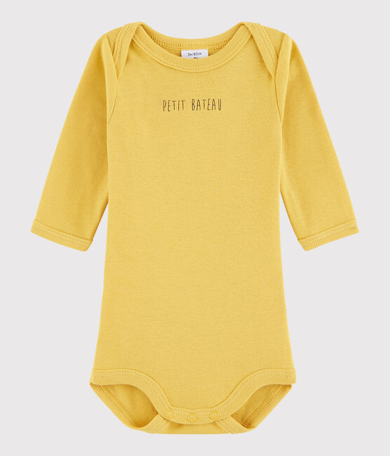 Baby Boys' Long-Sleeved Bodysuit OCRE yellow