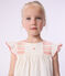 Children's short-sleeved cotton dress white