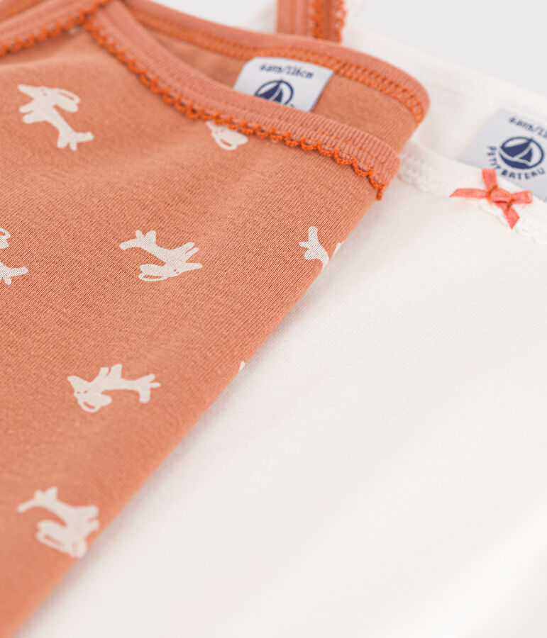 Girls' Dog Cotton Vests - 2-Pack multicolor