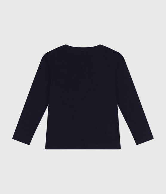 Children's long-sleeved rib knit unisex t-shirt SMOKING blue