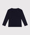 Children's long-sleeved rib knit unisex t-shirt SMOKING blue