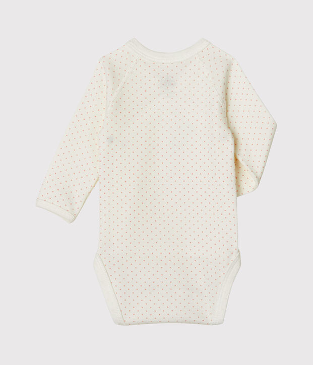 Newborn Babies' Long-Sleeved Bodysuit white/pink